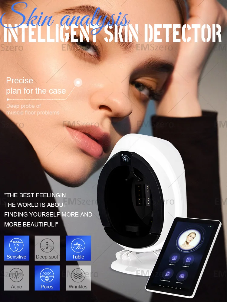 3D ASISA Q1 Skin Scanner Care Facial Analyzer Monitor Mirror Portable Testing Detector Face Camera Test Analysis
