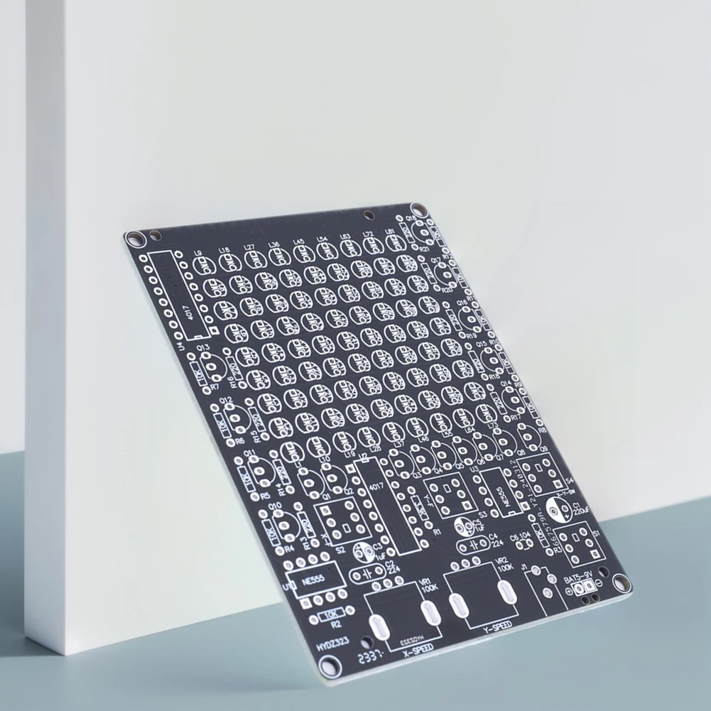 CHA-81 LED 조명 납땜 연습 키트 DC4.5-9V USB/배터리 전원 공급 장치 납땜 학습용 9x9 도트 매트릭스 보드