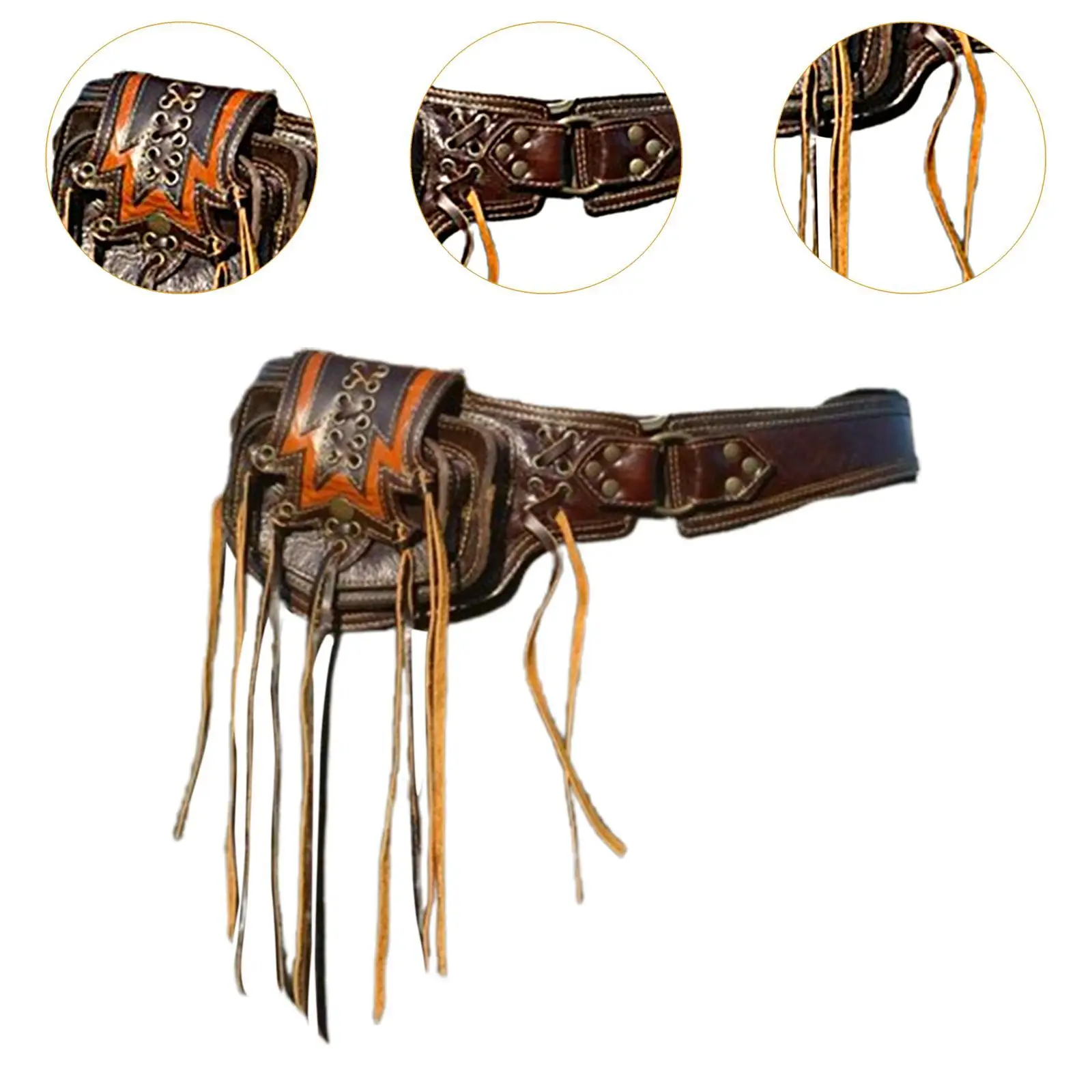 Medieval Adjustable Belt Bag Purse for Hiking Outdoor Fancy Dress
