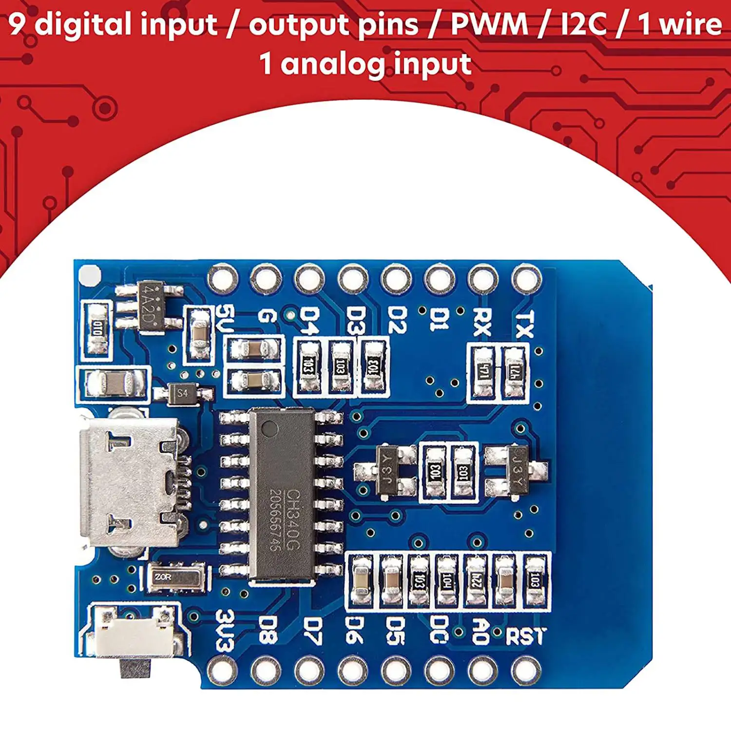 AU42 -D1 ̴ Nodemcu Wifi  ESP8266-12F CH340G WLAN ESP8266 Arduino  ũ USB   3.3V 500MA