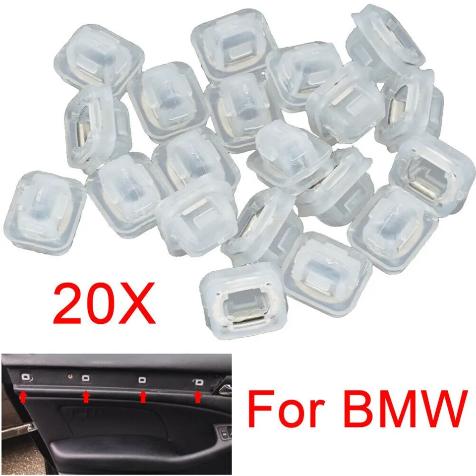 30 Clips Panneau Porte Voiture BMW E46 E90 E92 X5 E53 - Compatible 07149158194 51418215806 - Plastique Blanc