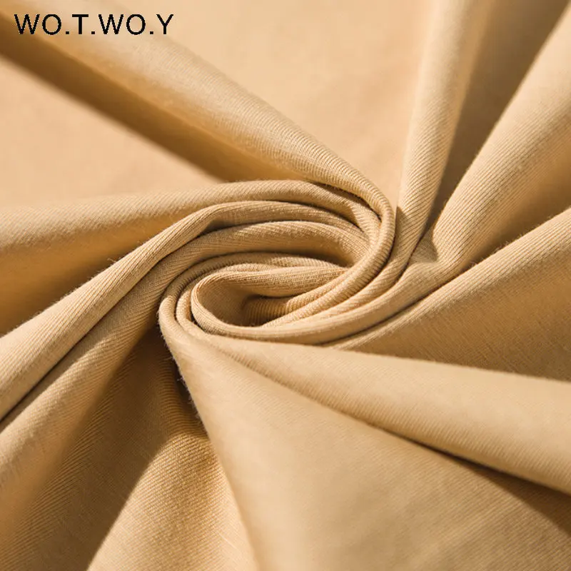 WOTWOY 100% Cotton Smmer T Shirt Women Casal Oversized T-shirt Female Loose Fit Basic Black White Tops Tee Shirt623_voghion.com