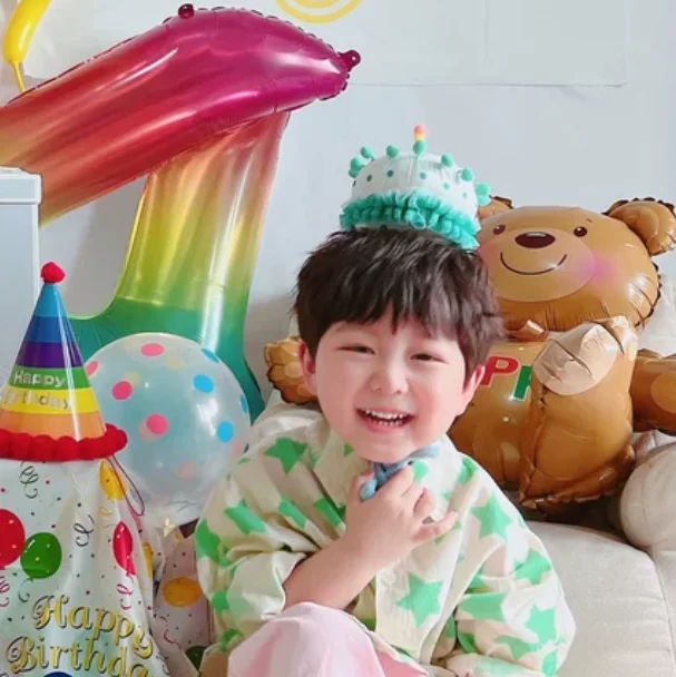 Birthday Atmosphere Props Children's Headwear Hats Girls Boys Scene Photography Balloons Celebratory Festive Accessories - 3