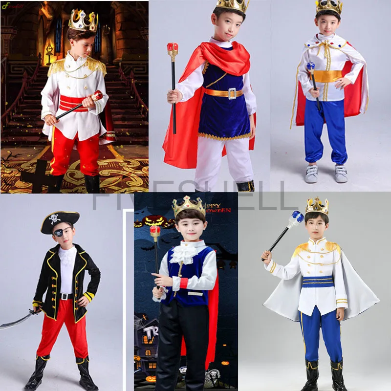 

Fiveshell Halloween Prince Cosplay Costume for Baby Boys Children King's Uniform for Role Play Infants Performance Clothes