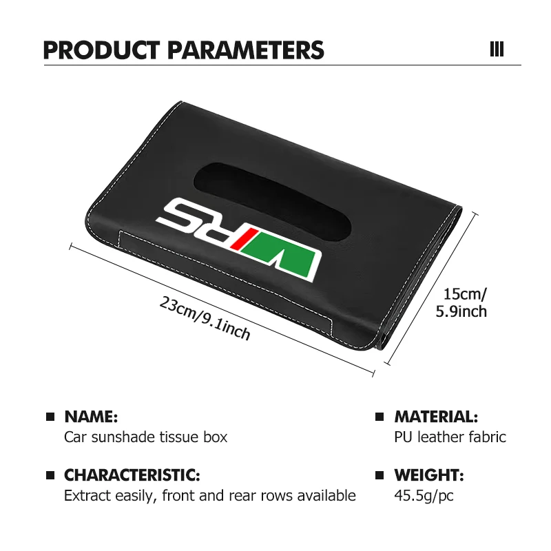 스코다 VRS 옥타비아 1 2 3 라피드 코디악 카록 파비아 카미크용 차량 햇빛 가리개 가죽 티슈 박스 수납 티슈 가방 액세서리