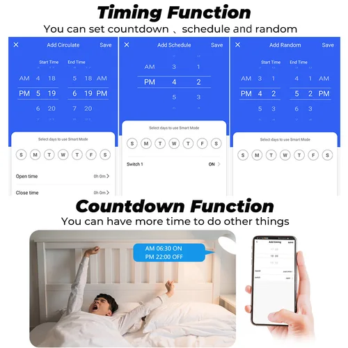 Tuya Zigbee 와이파이 스마트 스위치 무선 릴레이 모듈, 전원 모니터링 타이밍, 스마트 라이프 음성 제어, 알렉사 구글용, 30A, 20A 4