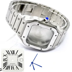 Golden Stainless Steel Waterproof Watch Case and Strap for 38MM Square Men's Watch (4)