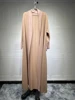 Abaya-Kimono Musulman Blanc pour Femme, Robe Longue, Kaftan, Islam Arabe, Jalabiya, Dubaï, Turquie, Ramadan