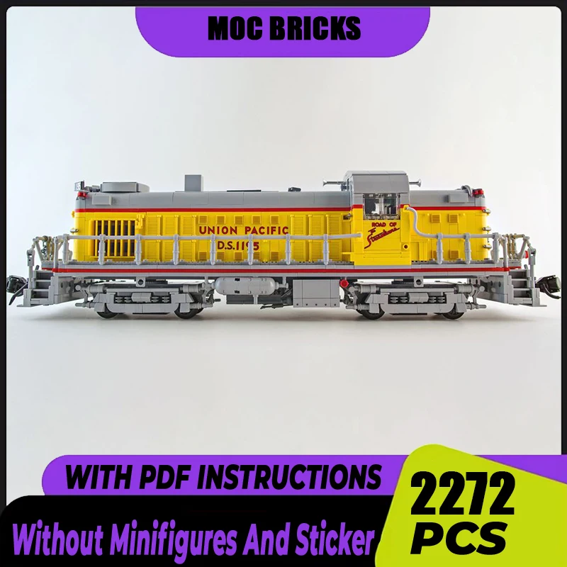 

Train Series Moc Building Bricks 1:38 RS-2 Railway Train Series Model Technology Modular Blocks Construstion Assembly Toy Gifts