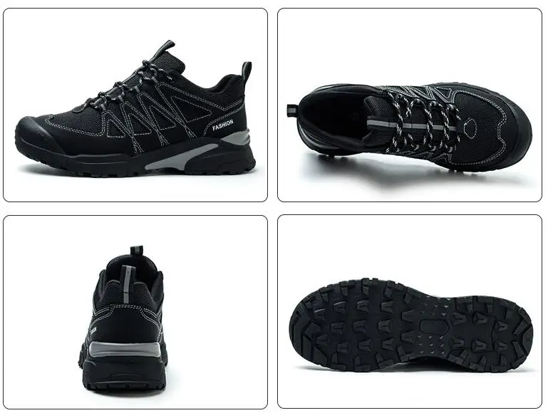 High-end Men's Steel Toe Safety Shoes Puncture-proof Work Boots_voghion.com