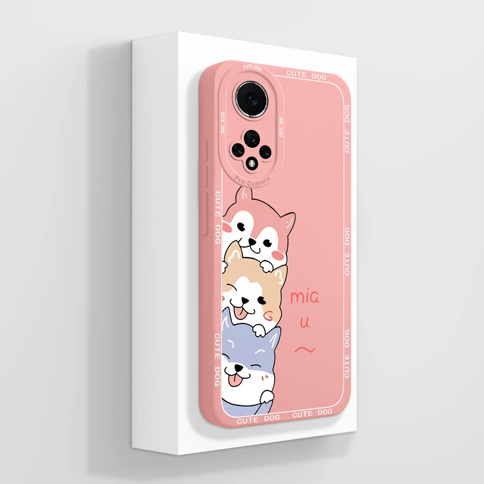 Cute Candy Painted Liquid Silicone Phone Case with Camera Protector
