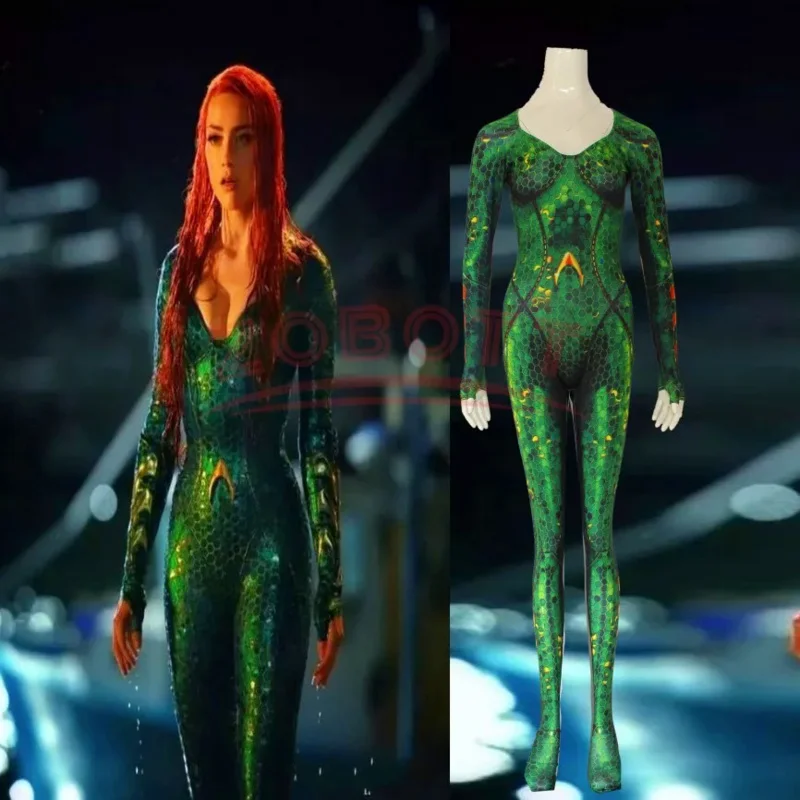 Nuove Donne Film Aquaman Mera Queen Costume Cosplay Tuta Zentai Tuta Tuta