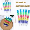 30 Pieces Stackable Bear Pencils Kids Plastic Bear Shaped Stacking Pencil 5 in 1 Point Pencils for Birthday Party Supplies 6