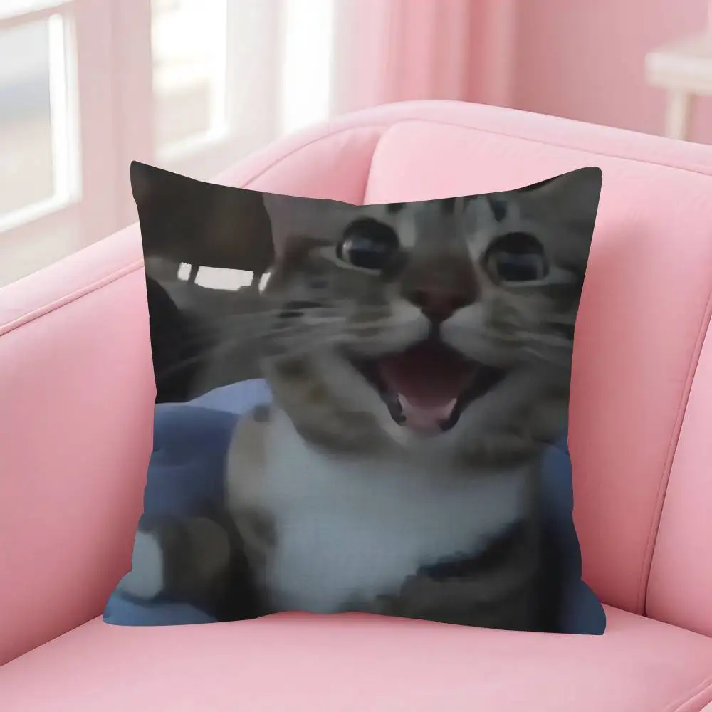 Lustiger Katzen-M-Meme-Kissenbezug, personalisierter Kissenbezug für Kinderzimmer, Wild-Party-Dekoration, Kissenbezug für Kinder, Geburtstagsgeschenk – Detail 12