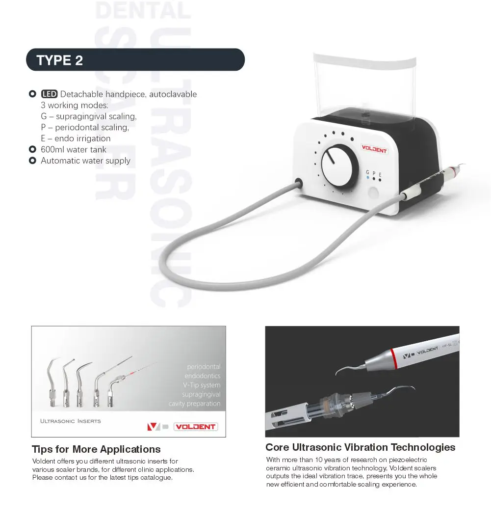 Dental Portable Ultrasonic Piezo Scaler 2*Bottles fit Cavitron EMS  Handpiece - AbuMaizar Dental Roots Clinic