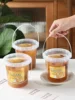 50pcs Disposable Fruit Tea Tote Bucket Fruit Ice Cream Milk Tea Large Capacity Packaging Cup Plastic Beverage Buckets with Lid 2