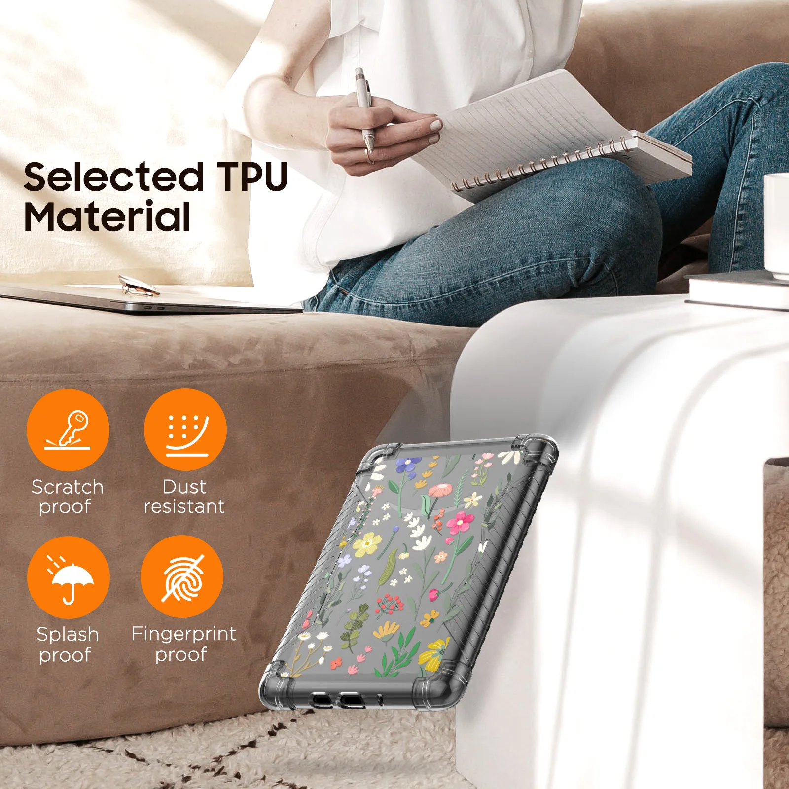 Ultra Clear Soft Flexible Transparent TPU Skin Bumper Back Cover