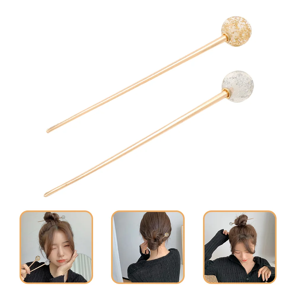 

Hair Accessory for Women Chinese Hairpin Barrettes Clips Girls Metal Bun Stick Chopsticks