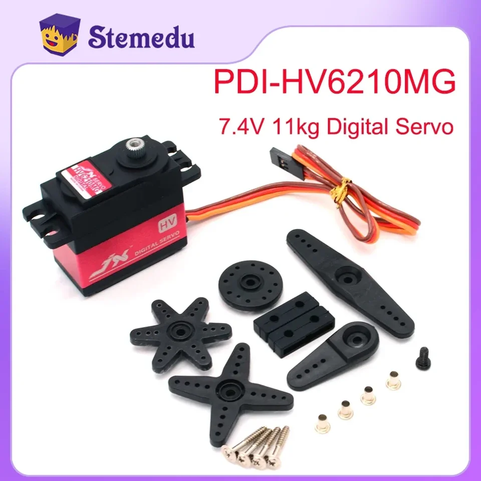 JX Servo PDI-6225MG-300 55.1 lbs 300 grados Metal Gear Digital Servo para RC Avión Coche Robot Arduino UNO Nano