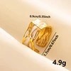 Bagues ouvertes bohème en émail blanc, couleur or, luxe, irrégulier, en acier inoxydable, réglable, bijoux de charme pour femmes, cadeaux
