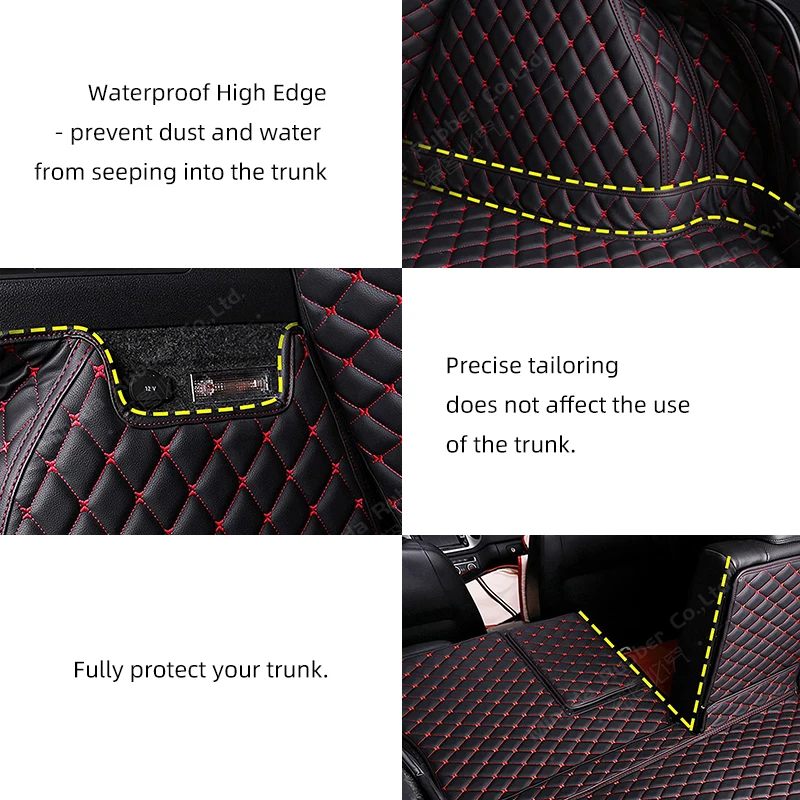 Auto Full Coverage Trunk Mat For BEIJING-X7 2020 Leather Car Boot Cover Pad  Cargo Liner Interior Protector Accessories