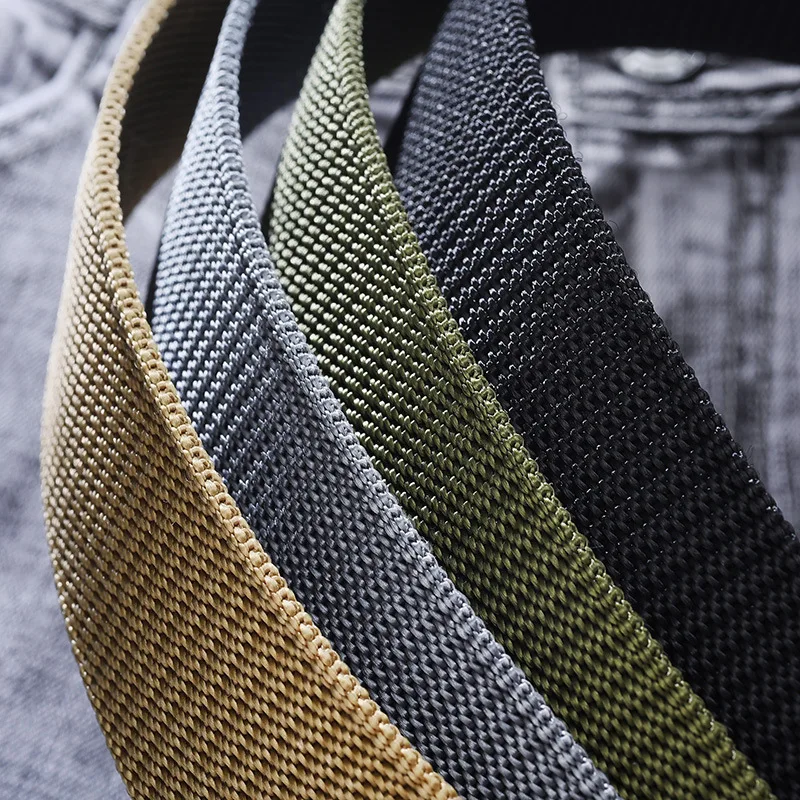 Militärischer Herrengürtel, Armeegürtel, verstellbarer Gürtel, Herren, Outdoor, Reisen, taktischer Taillengürtel mit Kunststoffschnalle für Hosen, 120 cm – Detail 3