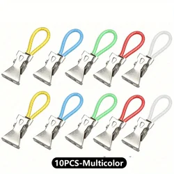 Colorful Metal Towel Hanging Clips - Organizer (10PCS - Multicolor)