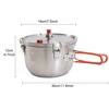 Outdoor Micro Pressure Cooker for Camping, 1-3 Person Stainless Steel Cookware Pot with Storage Carry Bag for Hiking, Picnic 4