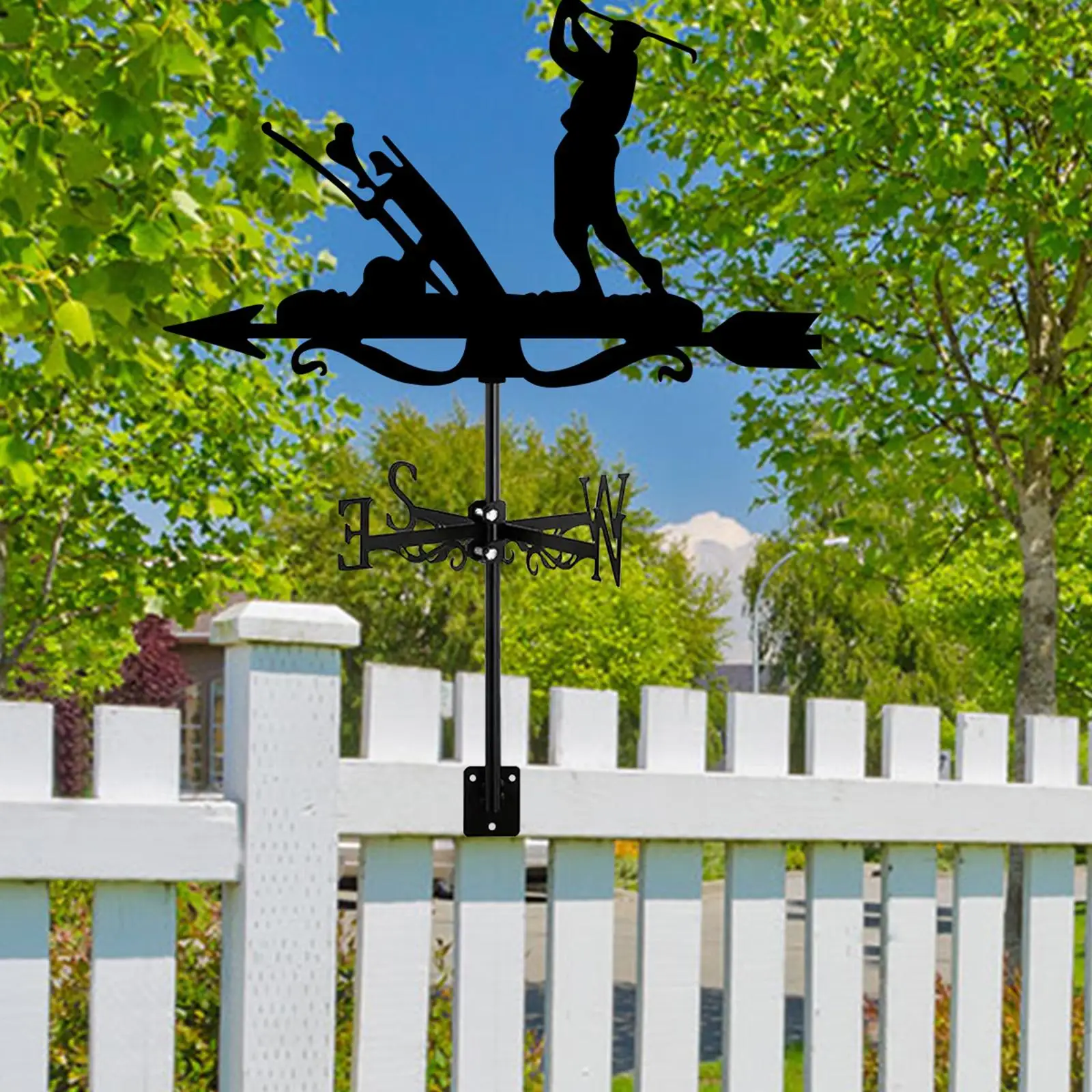 Metal Wind Vane Wind Direction Indicator Gazebo Golfing Garden Weathervane