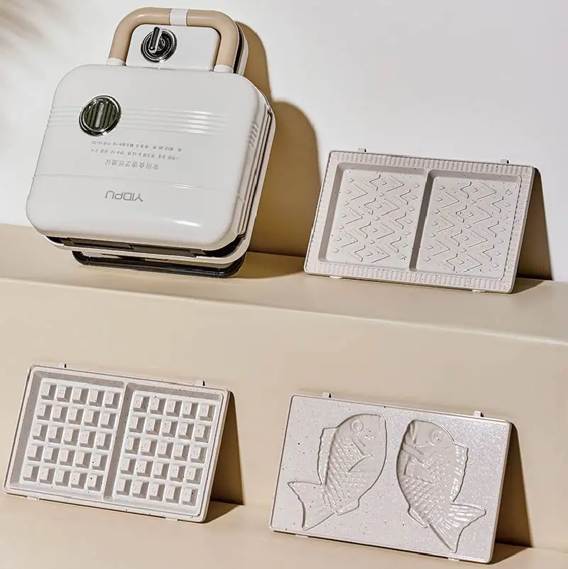 Sandwich Maker Breakfast Machine Non-stick Waffle Timer Bread Machine Large Capacity Double Plate Sandwich Takoyaki Pancake Donut Kitchen Tool