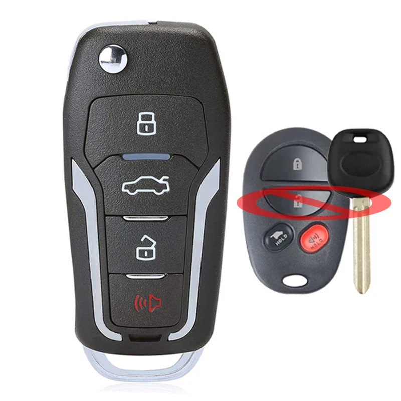 Keyecu 4 кнопки 433 МГц G-чип улучшенная флип-карта для Toyota Highlander Aurion Camry 2006 2007 2008 2009 2010 |