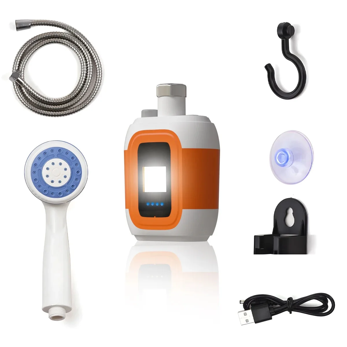 Multi-purpose outdoor bathing shower camping site dormitory household pet watering booster pump portable shower