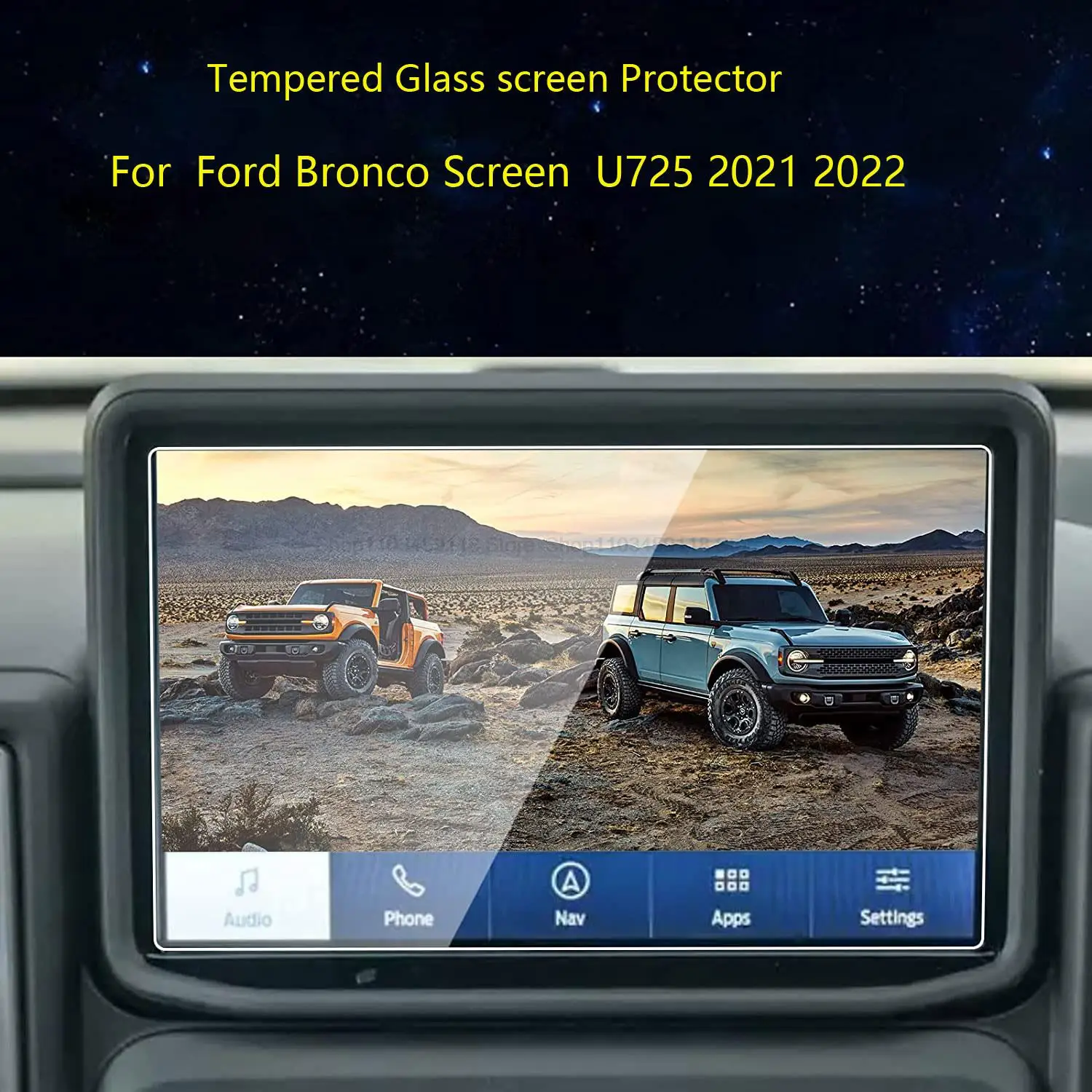 

Закаленная защитная пленка Glasso для экрана Ford Bronc U725 2021 2022 8 дюймов, Автомобильный gps навигатор, сенсорный экран, защита от царапин