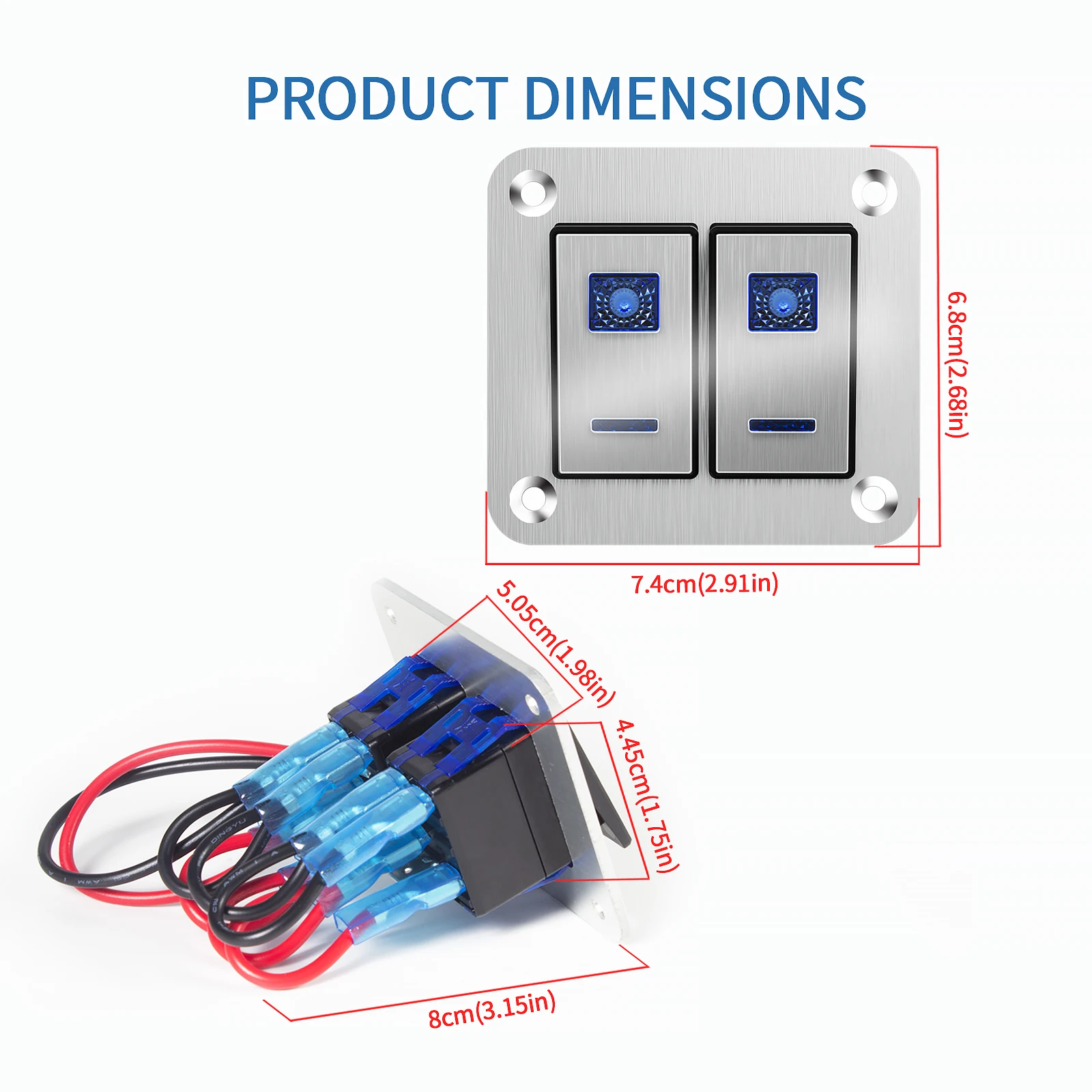 Kit de panel de interruptores Novsight Bluetooth RGB 8 o 12 grupos con