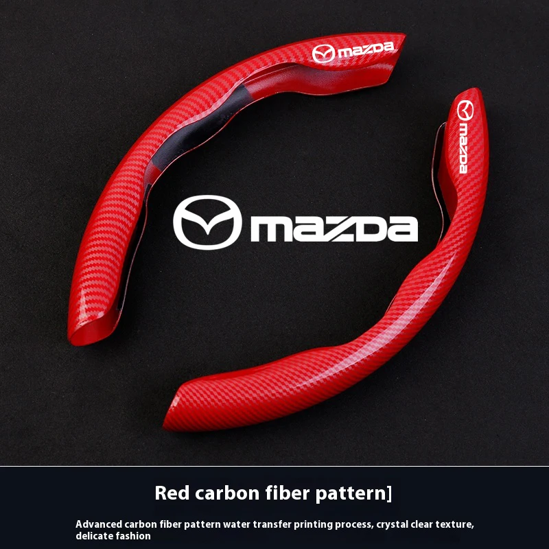 Mazda CX3 CX5 CX8 ATENZA AXELA アクセサリー2014-2019 カーボンファイバーステッカーギアシフトノブカバー Carbon Fiber Steering Wheel Fit for Mazda 3 Mazda 6 CX-4 CX-5 RX-7 Axela  Atenza RX8 MX5 CX3 CX5 RX7 CX8 CX9