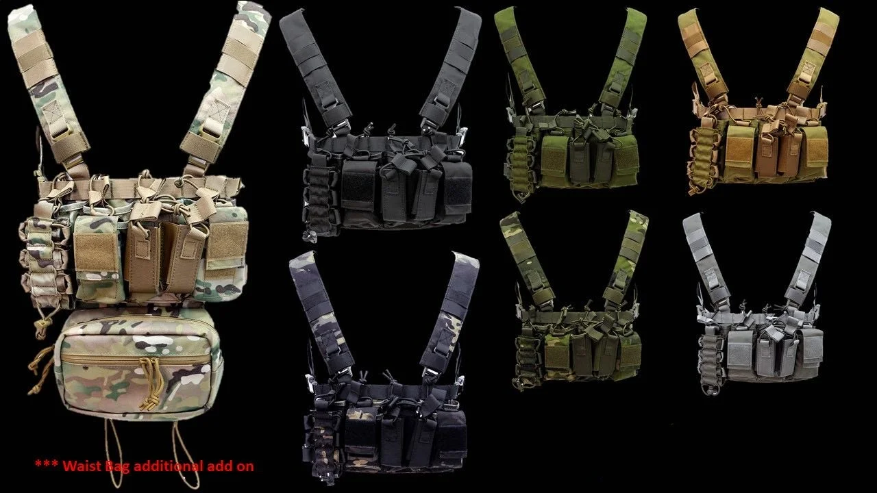 

D3CR Camouflage Tactical Vest CS Game Combat Vest With Mag Pouches Lightweight Multifunction Breathable Chest Rig Molle