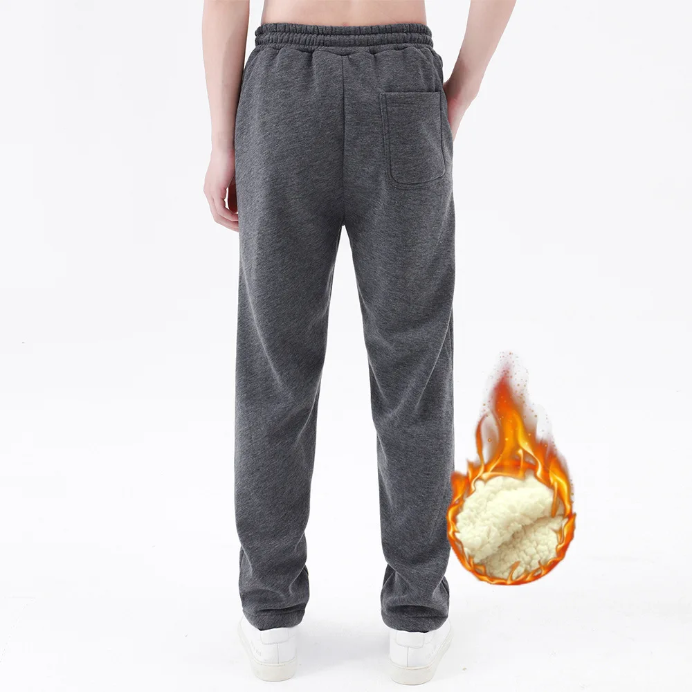 Men's Winter Fleece Baggy Pants Sherpa Lined Sweatpants Active Running Jogger Pants Casual Warm Track Pants