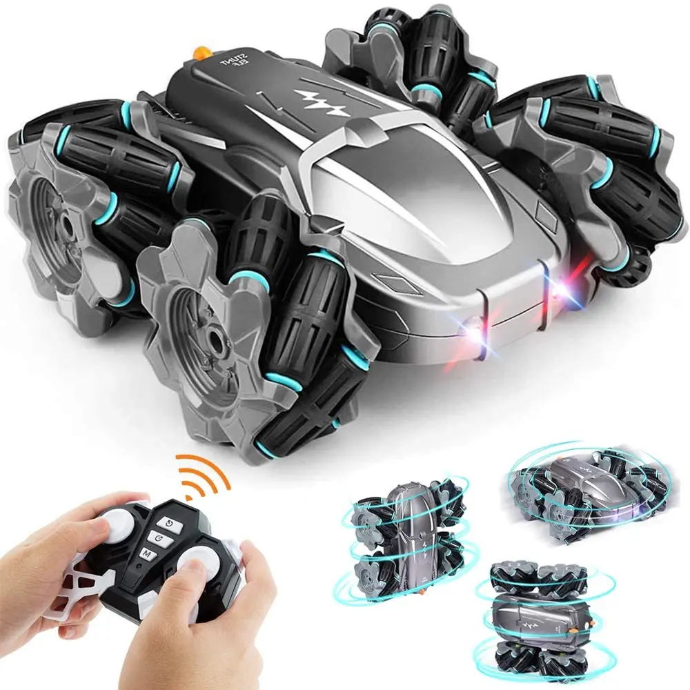 

4WD Double Sided 2.4G Radio Rc Car Fast Stunt 360 Rotating Rechargeable Trucks with Headlights Kids Remote Control Car Toy Gift