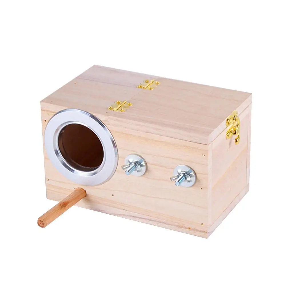 Wooden Bird Nest Outdoor Garden Decoration Breeding Box For Parrot Parakeet Cockatiel And Other Small Birds Accessories Supplies