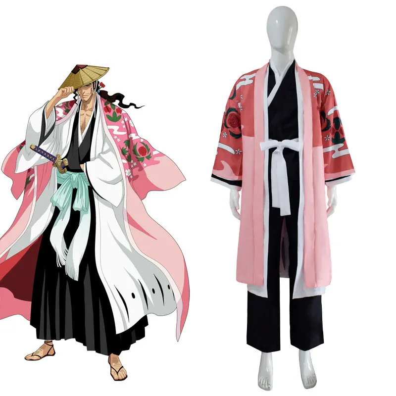 

Bleach Kyoraku Shunsui Cosplay Costume Anime Gotei 13 Captain Of The Eighth Team Die Pa Halloween Kimono Suits