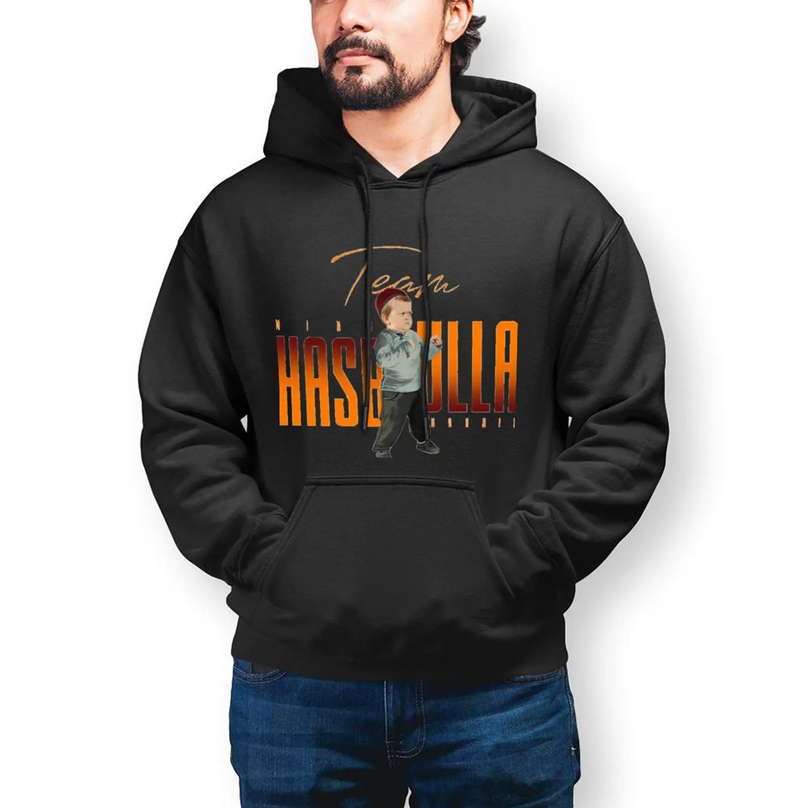 

Hasbulla Essentials Hoodies Autumn Russian Internet Celebrity Fashion Sweatshirts Man Trendy Classic Oversize Pullover Hoodie
