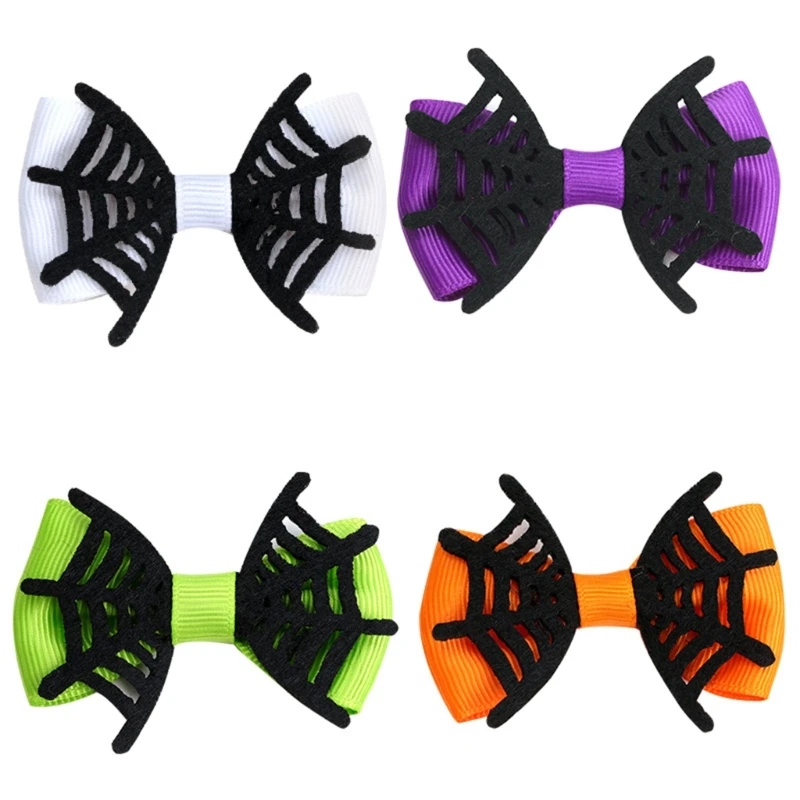 

Halloween Web Shape Hair Clips Bowknot Hairpin Accessories for Women Girl