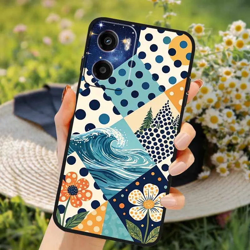 Polka Dots Black TPU Bumper Phone Case Cover