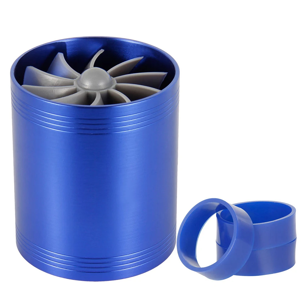 Turbonador de entrada de ar universal para carro, ventilador duplo, super carregador, economizador de combustível de gás, turbo para carro, caminhão, suv, acessórios de veículos