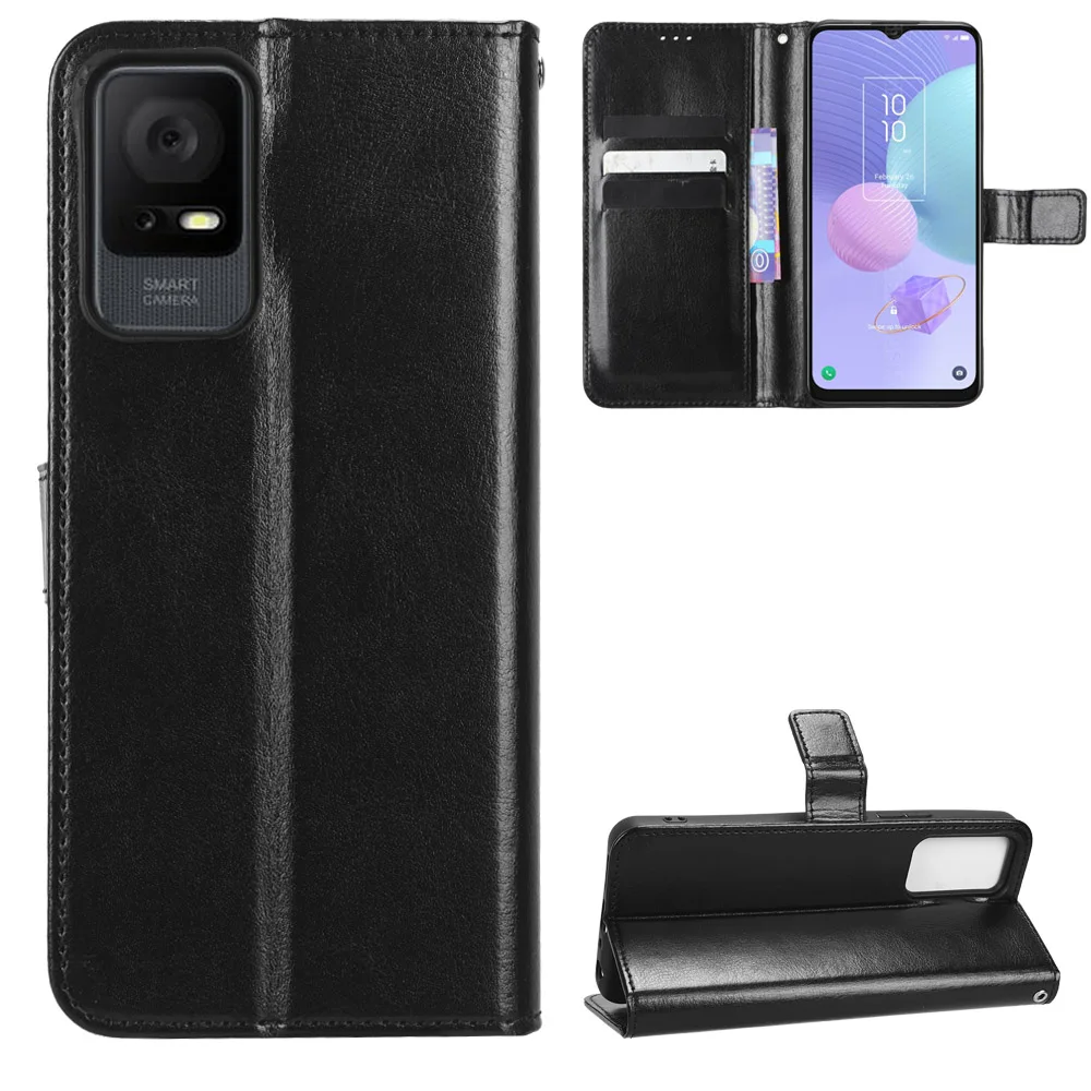 Flip Wallet Custodia In Pelle Pu Per Tcl 405 Custodia Per Cellulare Con Porta Slot Per Schede Per Tcl 40 R 5G/Tcl 406/Tcl 30 Se/Tcl 20
