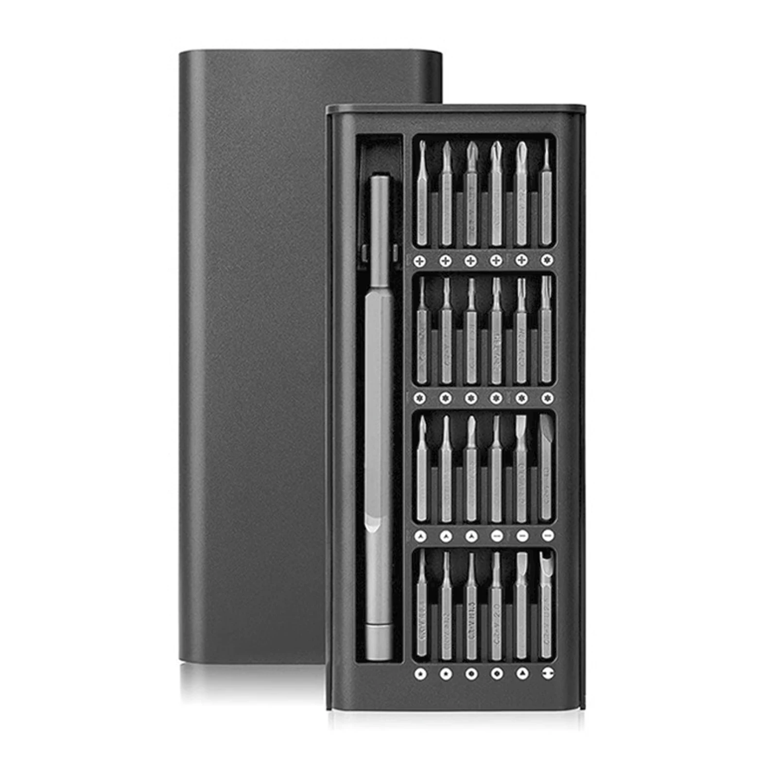 

Набор отверток, уникальные бытовые магнитные биты 24 в 1, Черный Многофункциональный, с аккумулятором