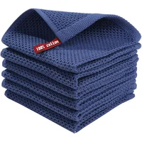 Wholesale Honeycomb Waffle Plaid Cotton Kitchen Rag Gift Pure Cotton Face Towel Towelette Rag Hair Towel Cleaning Face Towel Gym 1