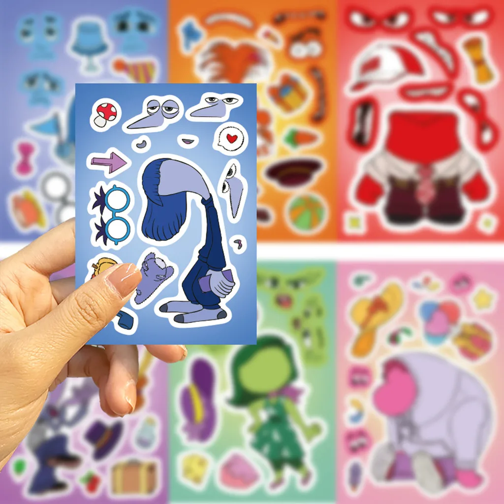 8 Stück Cartoon Inside Out Graffiti-Aufkleber – wasserfeste DIY-Dekoration für Handyhülle, Tablet und Skateboard, RecordingYourLife Store – Detail 9