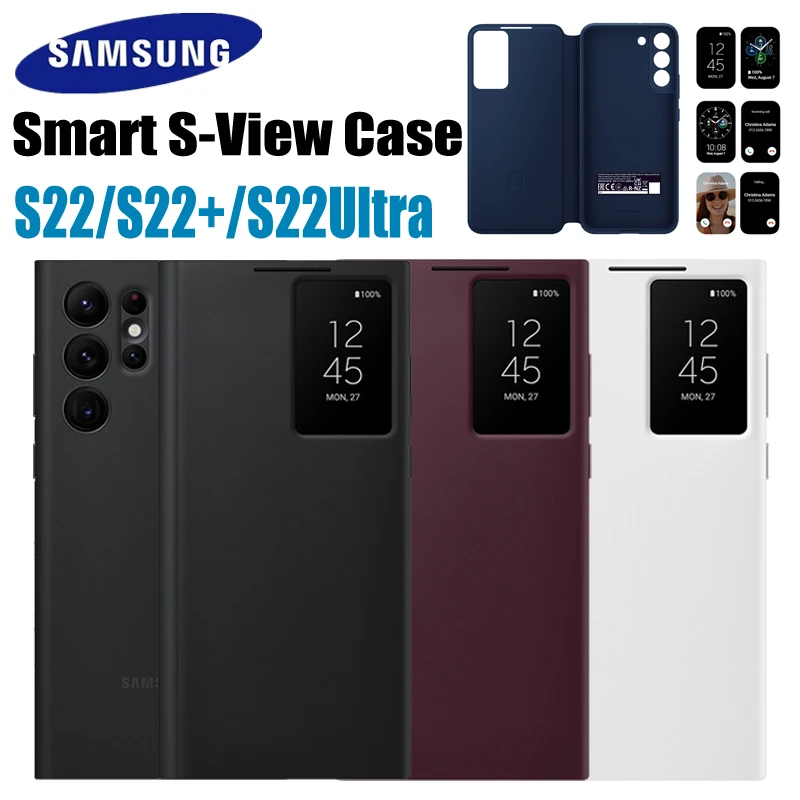 

Оригинальный зеркальный умный чехол-книжка для Samsung S22 +/S22 Plus