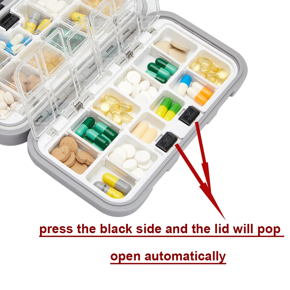 Bigger Travel Pill Case Home Medicine Storage Organizer Container Drug Tablet Dispenser Independent Lattice Pill Box Accessories